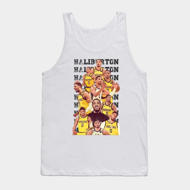 Tyrese Haliburton Indiana Pacers 2 Tank Top by Playful Creatives